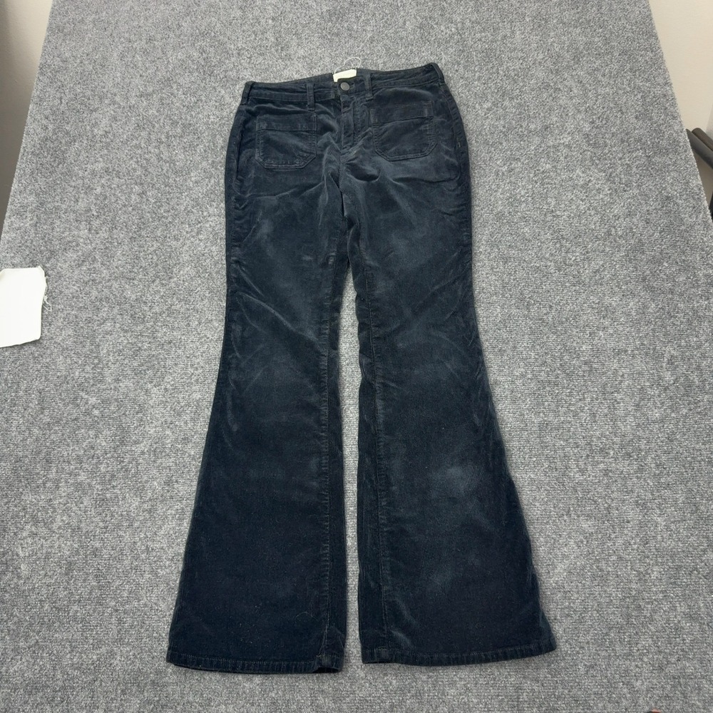 Pilcro Pants Womens 28 Black Corduroy Flare Retro Boho Casual